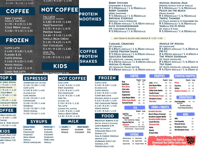 Coffee Jerks Menu