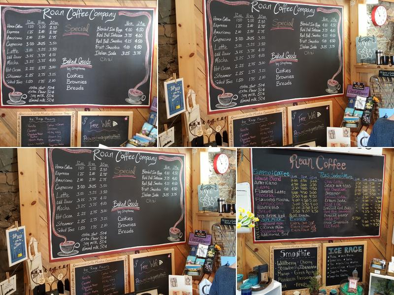 Roan Coffee Co Menu