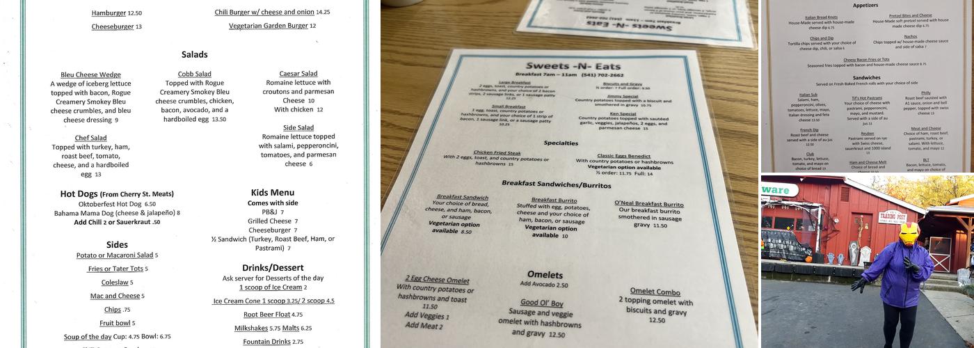 Sweets -N- Eats Menu