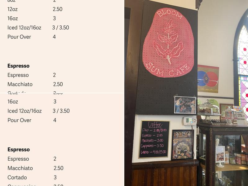 Bloom Sum Menu