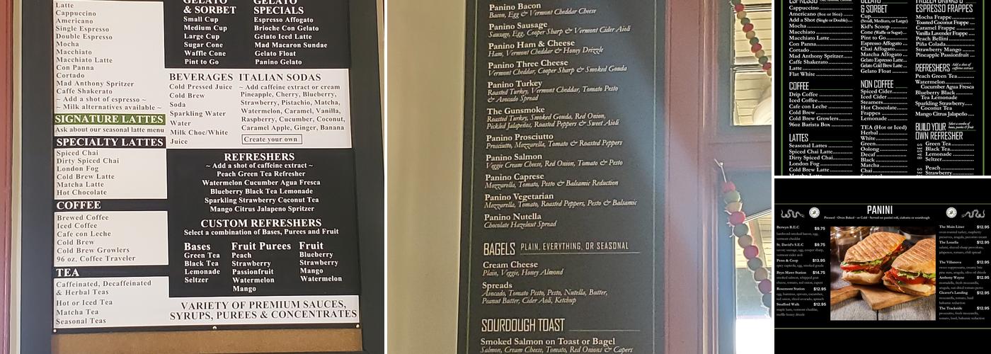 Mad Anthony Wayne Cafe Menu