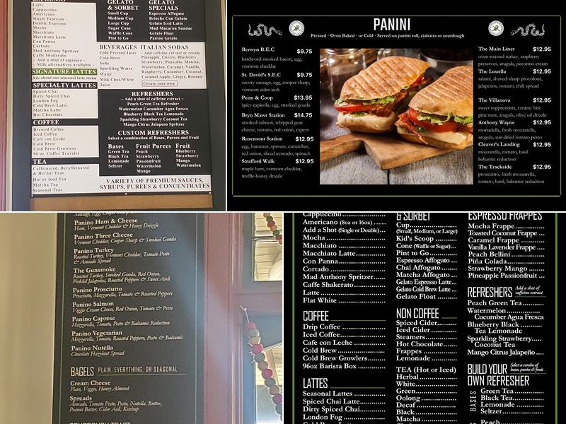 Mad Anthony Wayne Cafe Menu