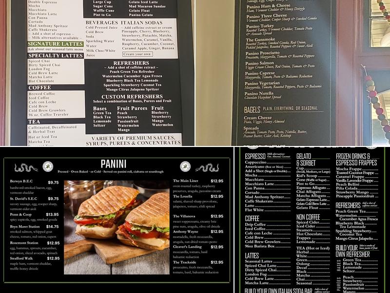 Mad Anthony Wayne Cafe Menu