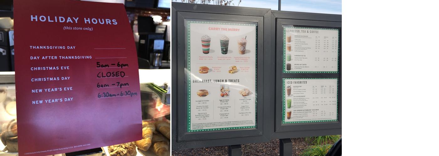 Starbucks Menu