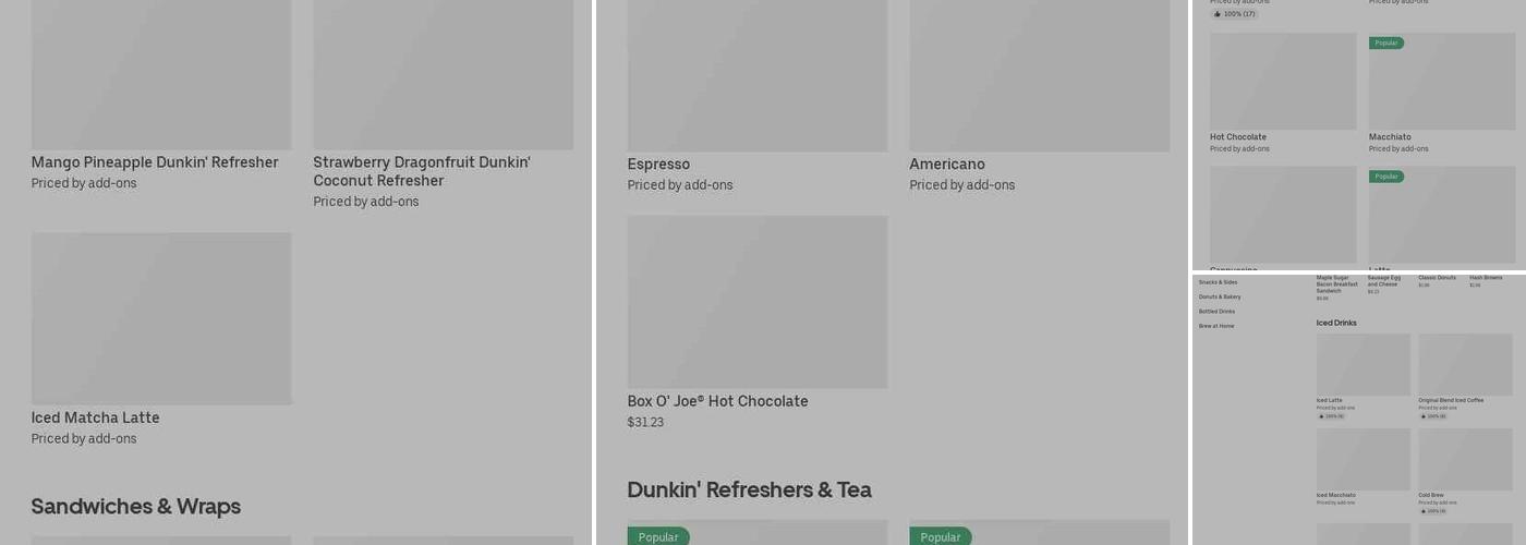 Dunkin' Menu
