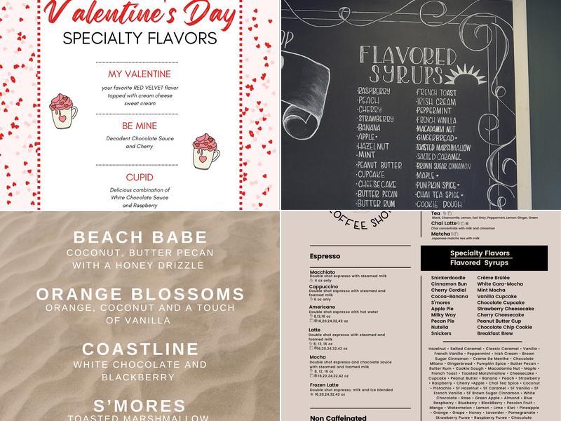 The Morning Brew Coffee Shop Menu