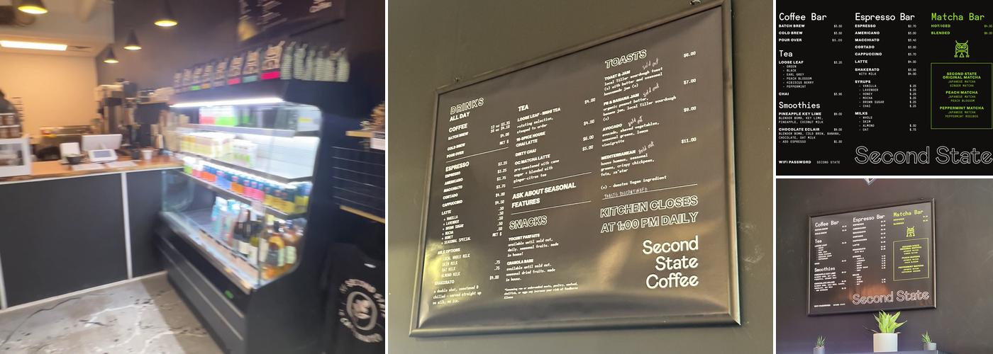 Second State Coffee Menu