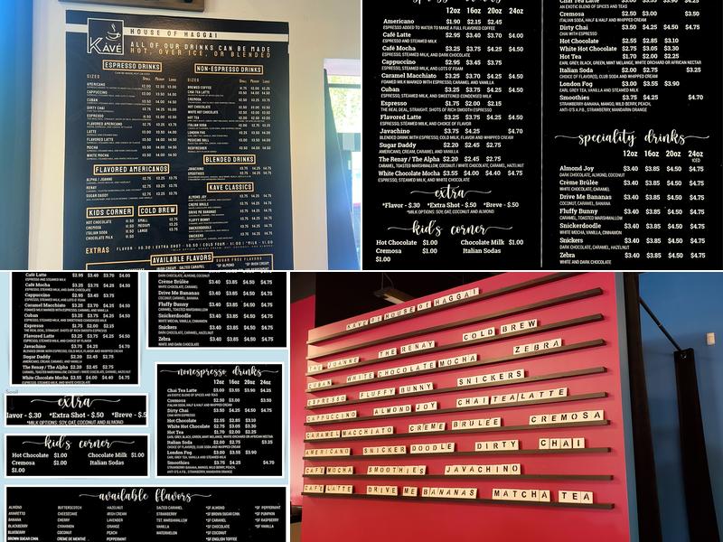 Kávé at House of Haggai Menu