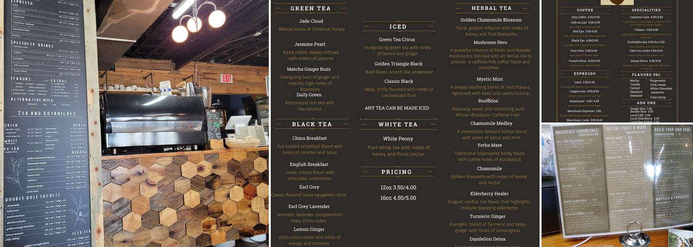 Pumphery & Beard Coffee Company Menu