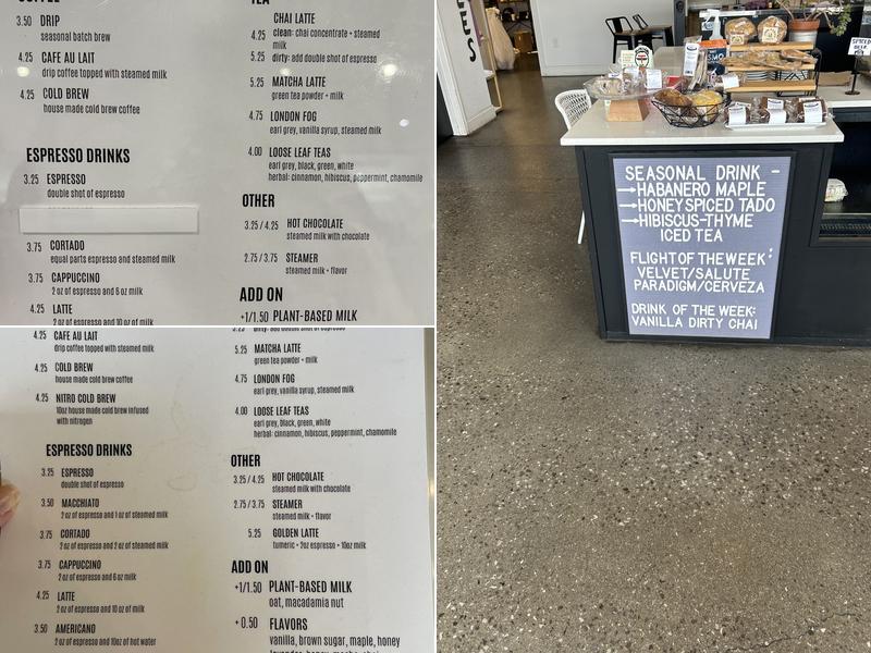 HONEYBEE COFFEE CO. Menu