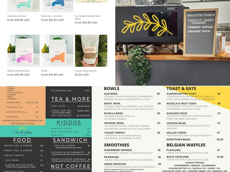Co-Work Coffee Menu