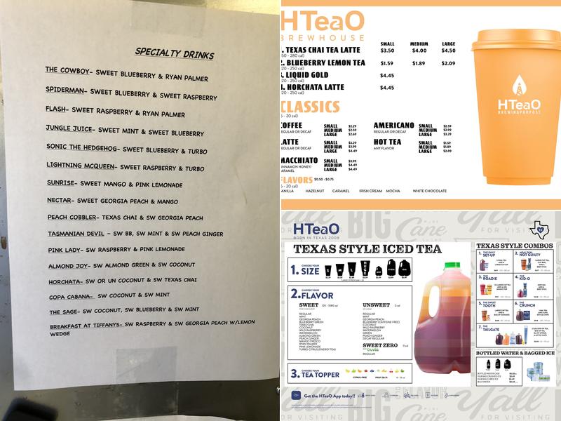 HTeaO - Longview Menu