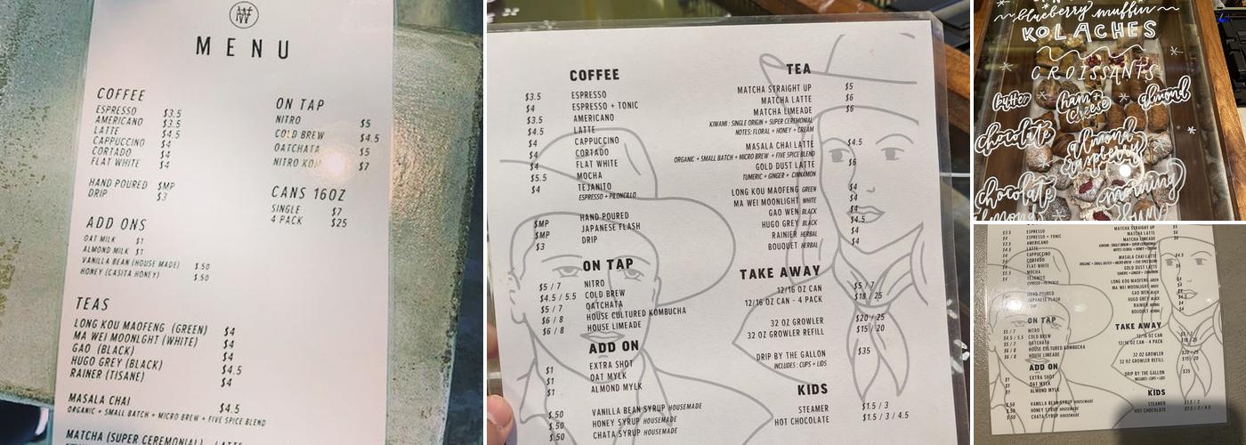 Far West Coffee Menu