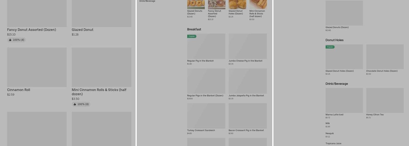 Dutch Manna Donuts Menu