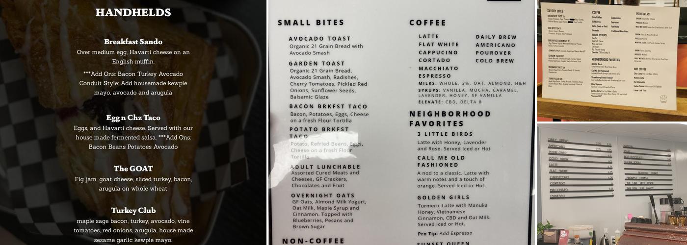Conduit Coffee Menu
