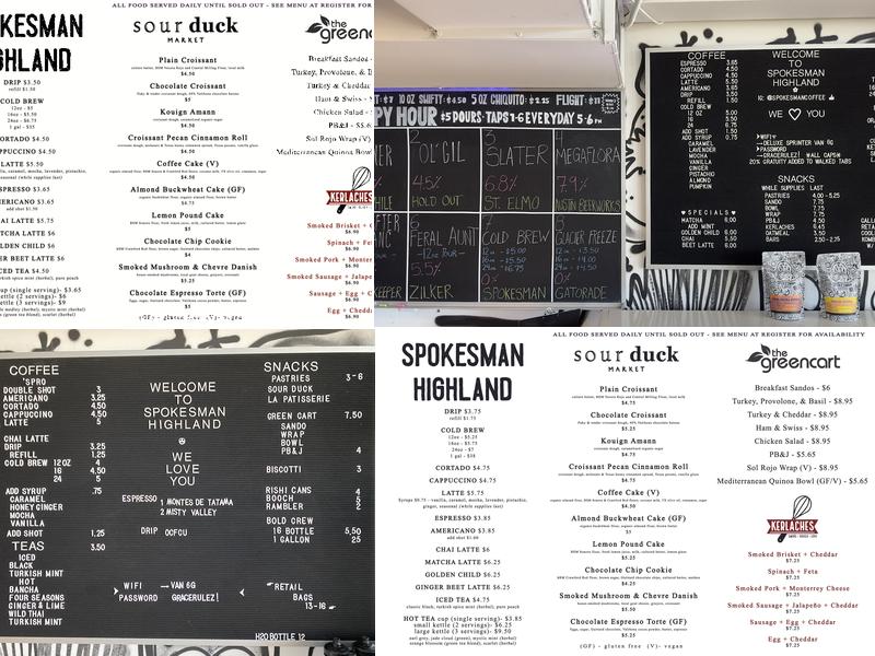 Spokesman - Highland Menu