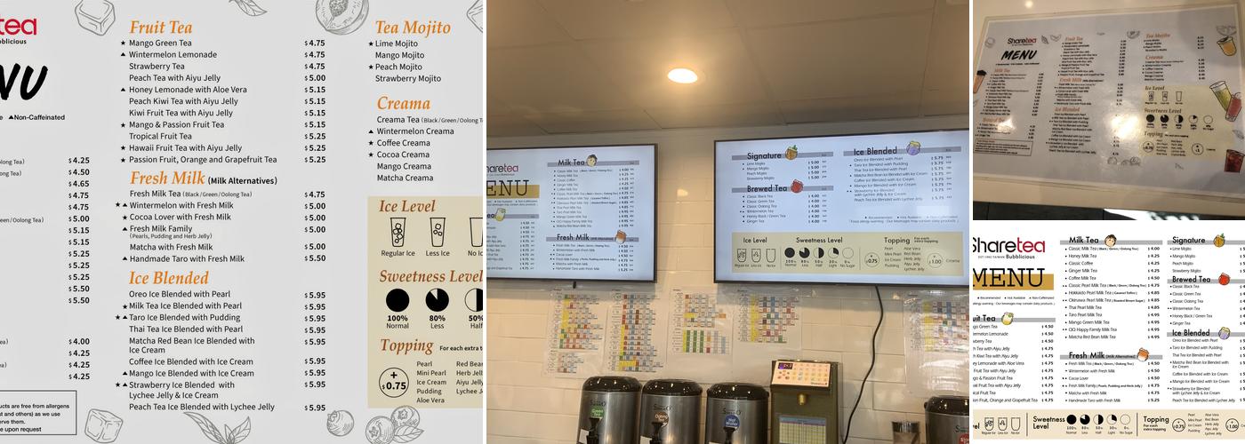 Sharetea Menu