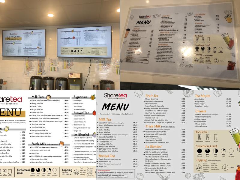 Sharetea Menu