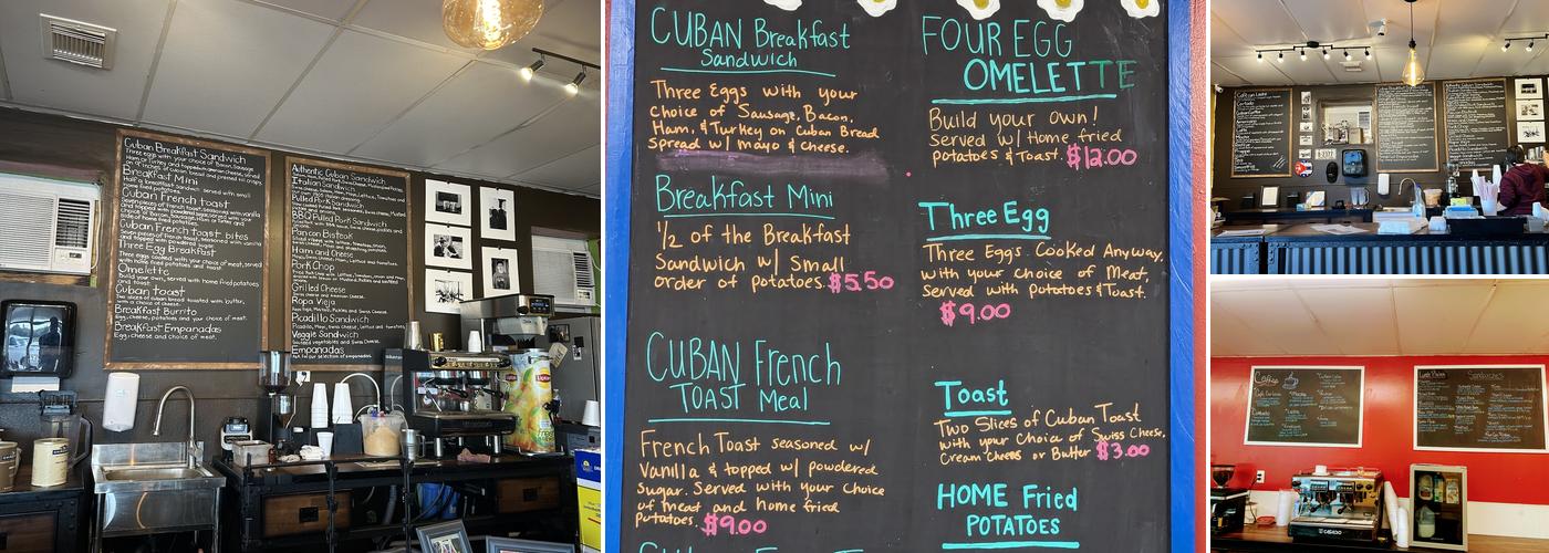 Cuban Cafe, Laporte Menu
