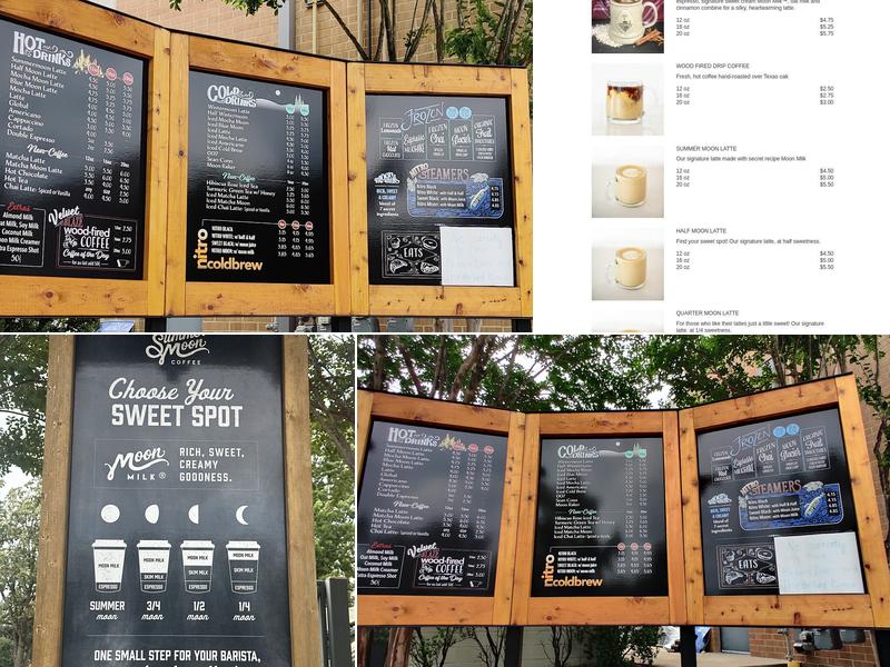 Summer Moon Coffee Menu