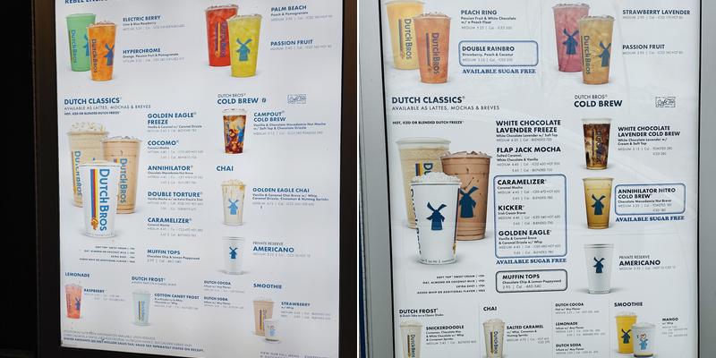 Dutch Bros Coffee Menu