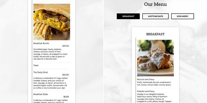 Black Sheep Coffee Menu