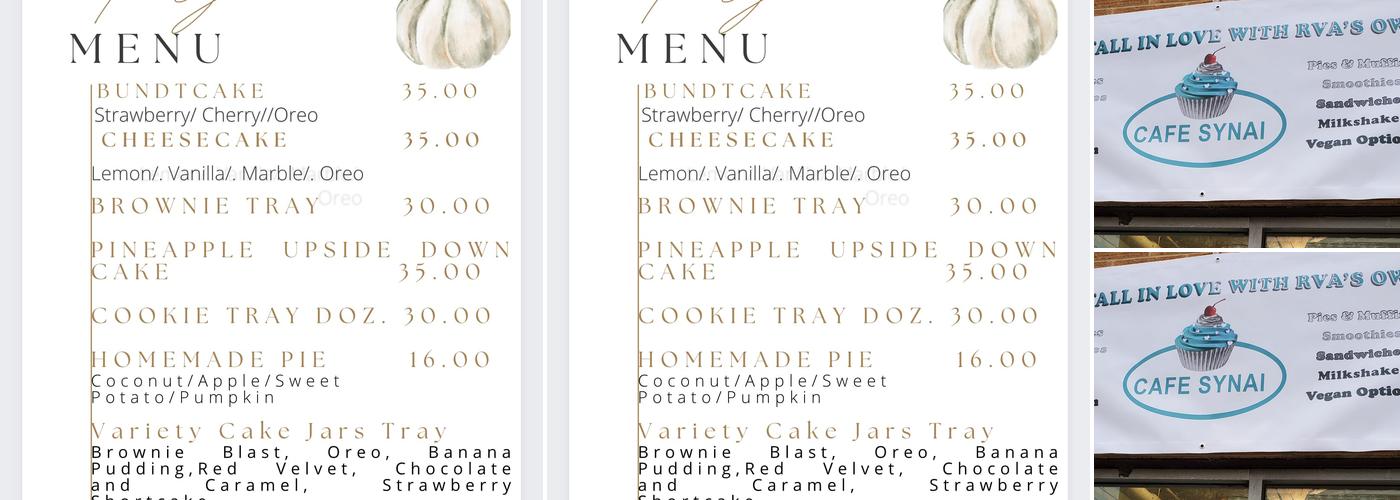 Cafe Synai Menu
