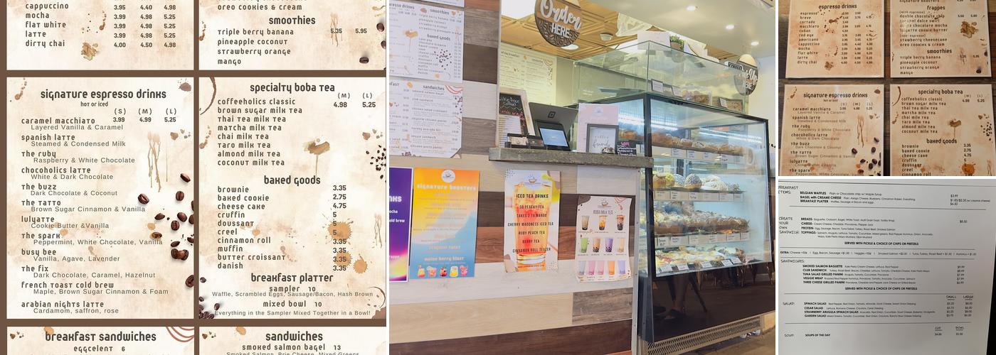 Coffeeholics Cafe & Bakery Menu