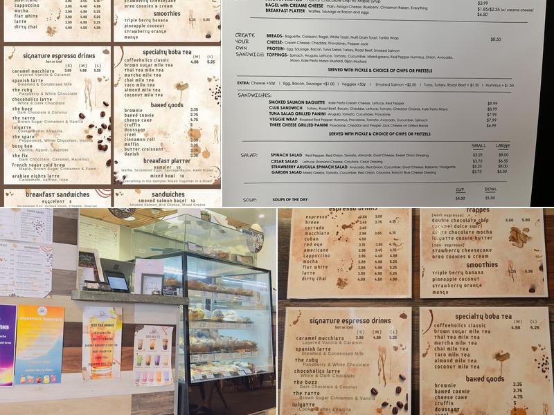 Coffeeholics Cafe & Bakery Menu