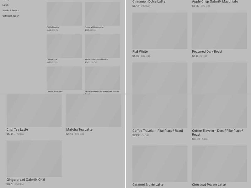 Starbucks Menu