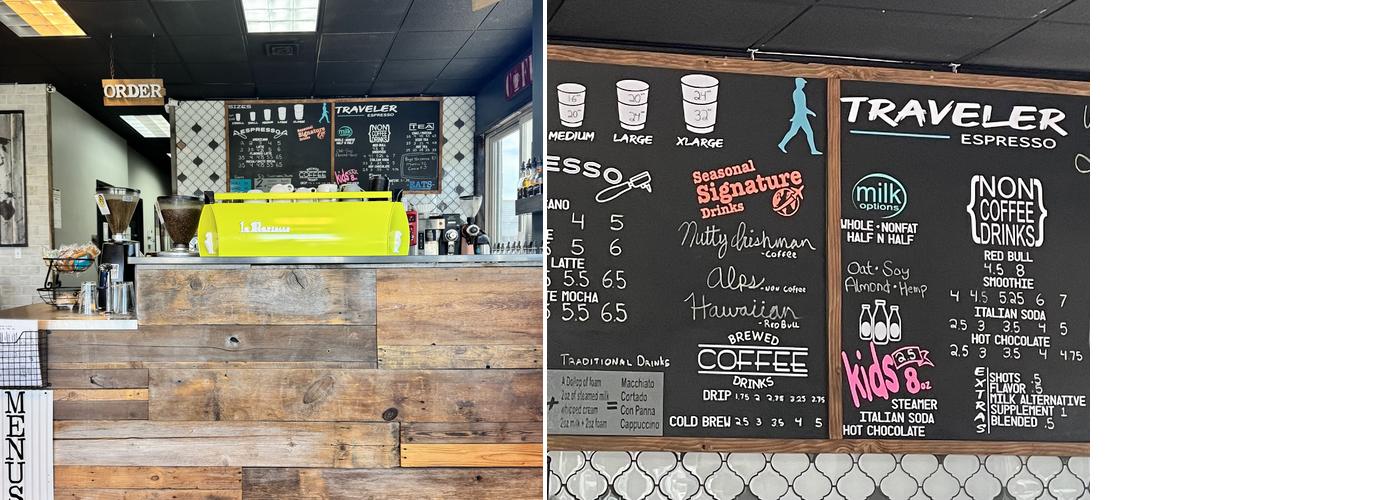 Traveler Espresso Menu