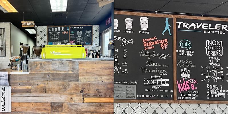 Traveler Espresso Menu