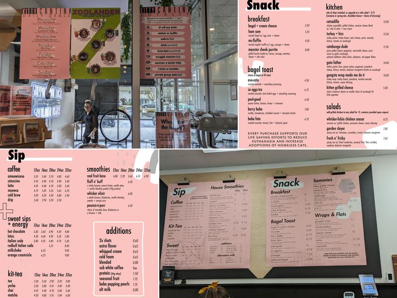 Kitty Cantina Menu
