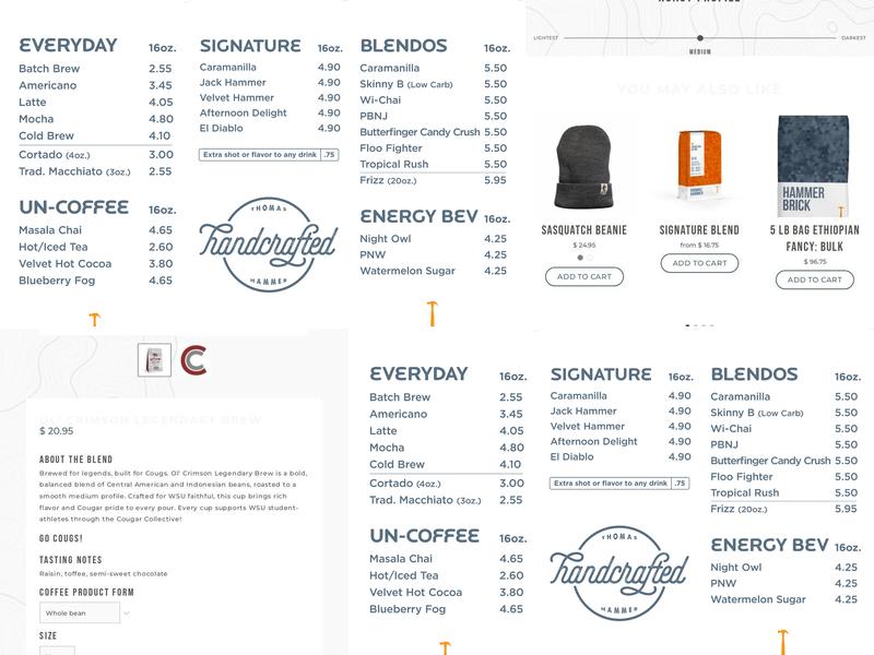 Thomas Hammer Coffee Roasters Menu