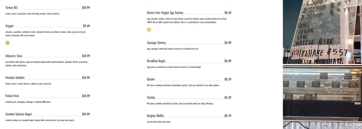 Cups Espresso & Cafe Menu