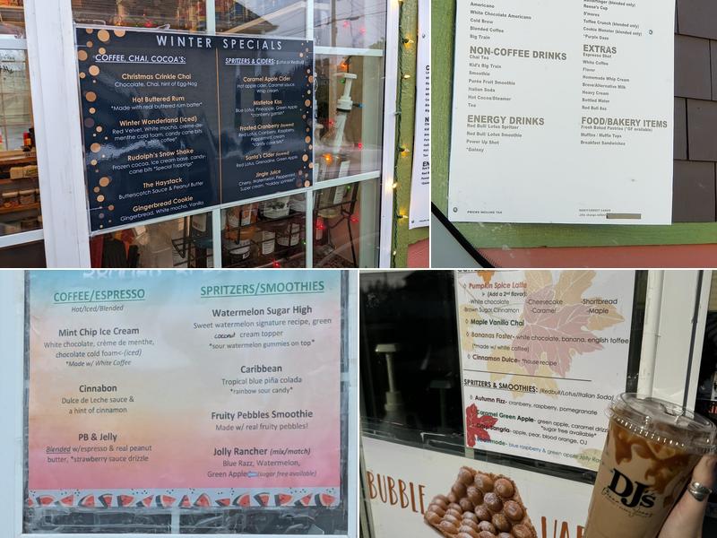 DJ's - Denna Jean's Coffee & Bubble Waffles Menu