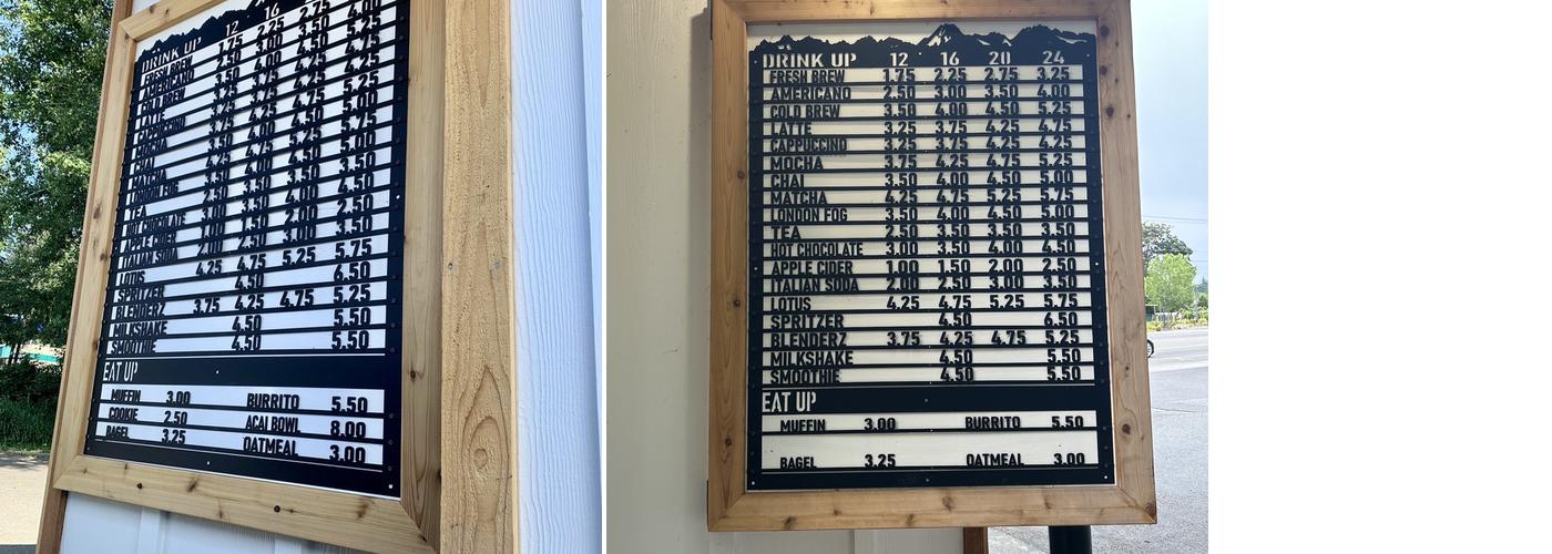 Cornerstone Coffee Co. Menu