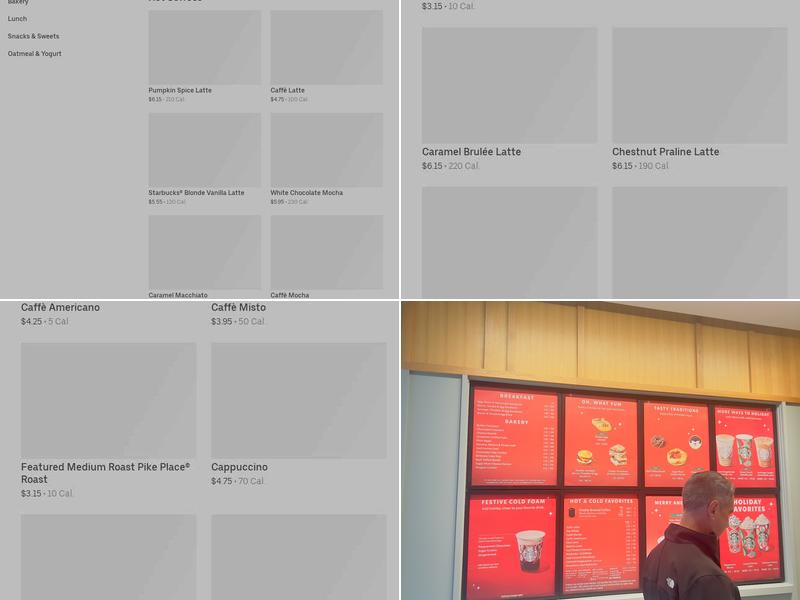 Starbucks Menu