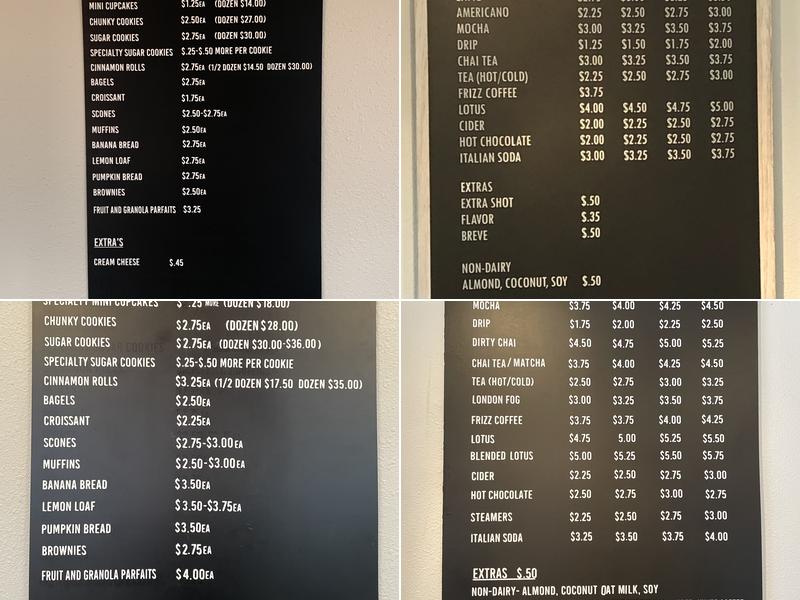 Farmhouse Sweets Cafe & Bakery Menu