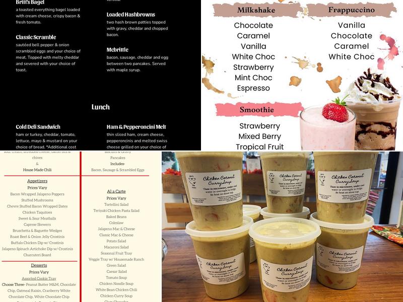 Britt's Delish Cafe Menu