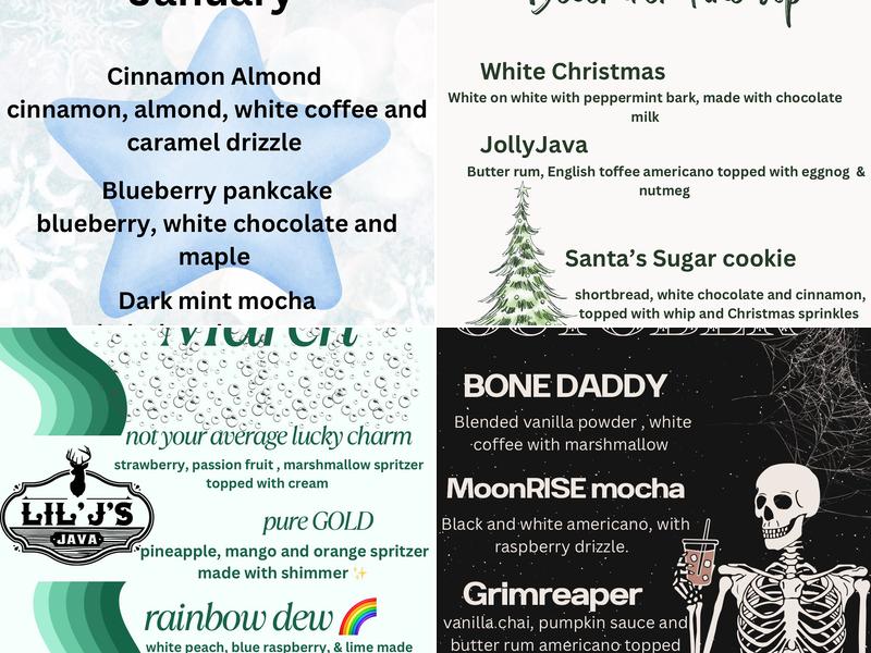 Lil' J's Java Menu