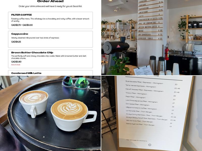 Good Kid Coffee Menu