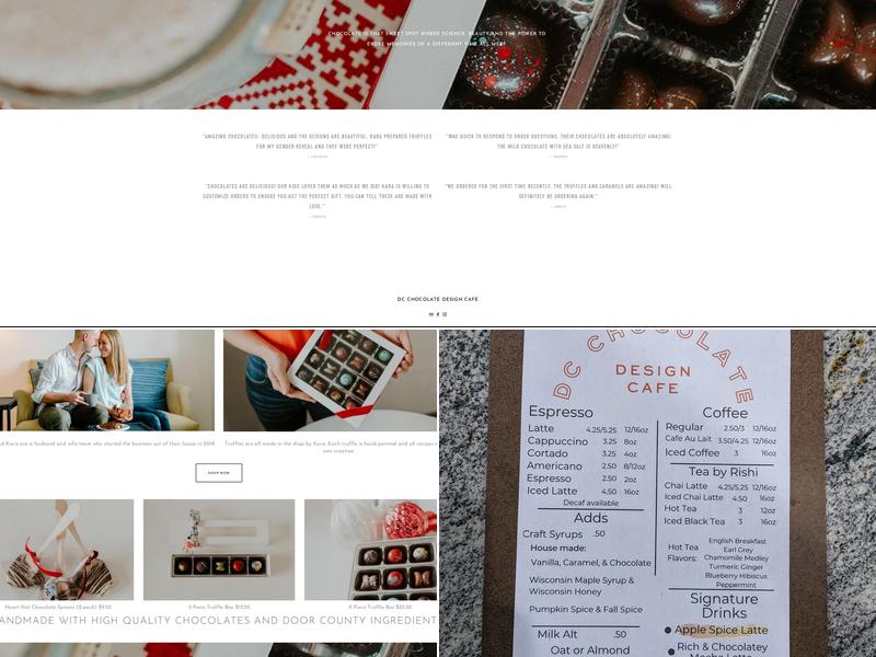 DC Chocolate Design Cafe Menu