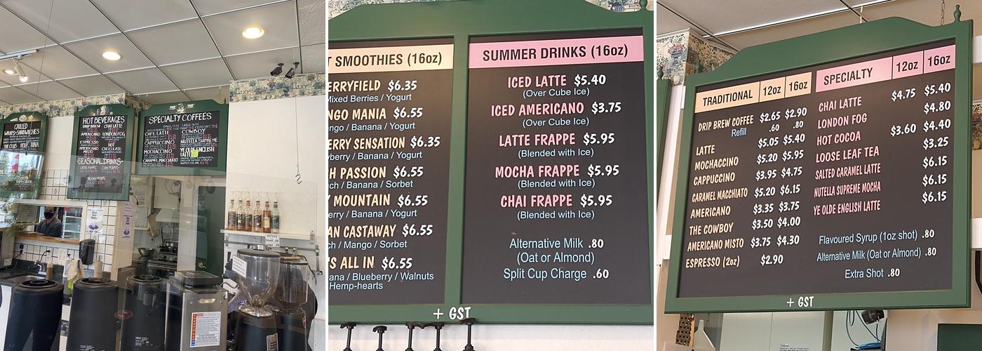 Cinnamon Spoon Menu