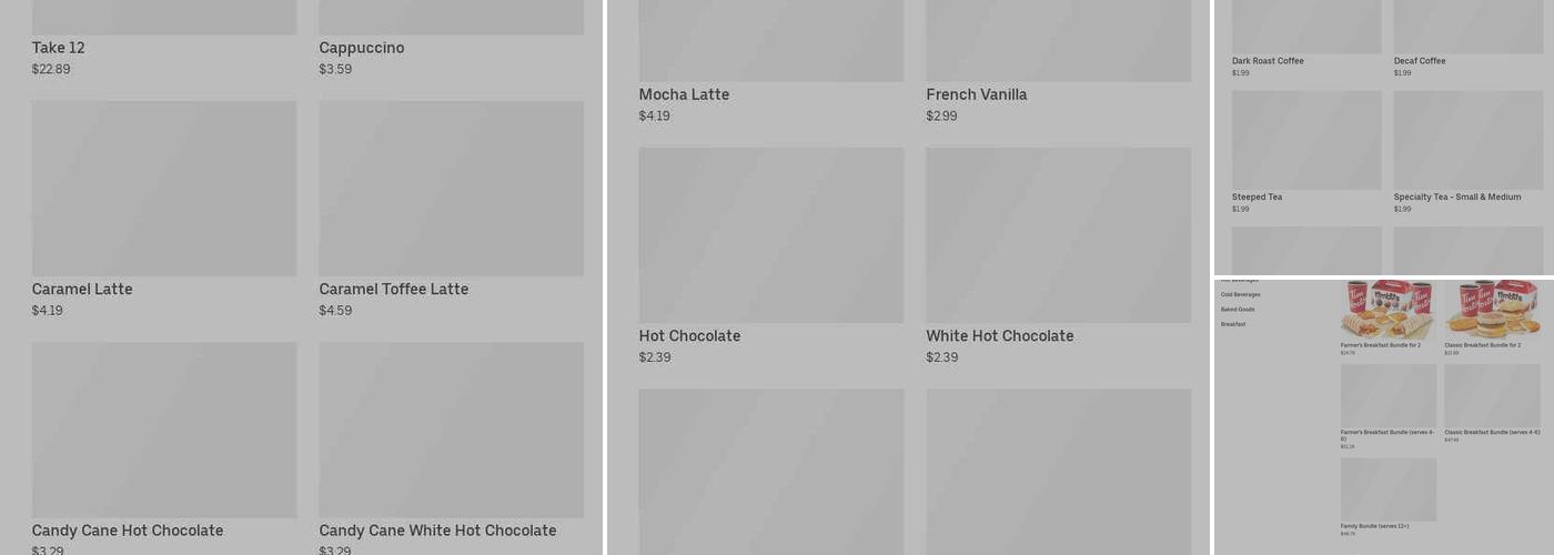 Tim Hortons Menu