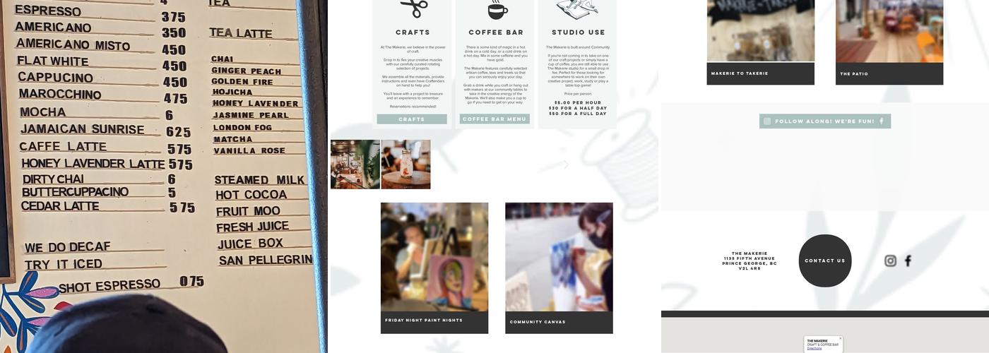 The Makerie Menu