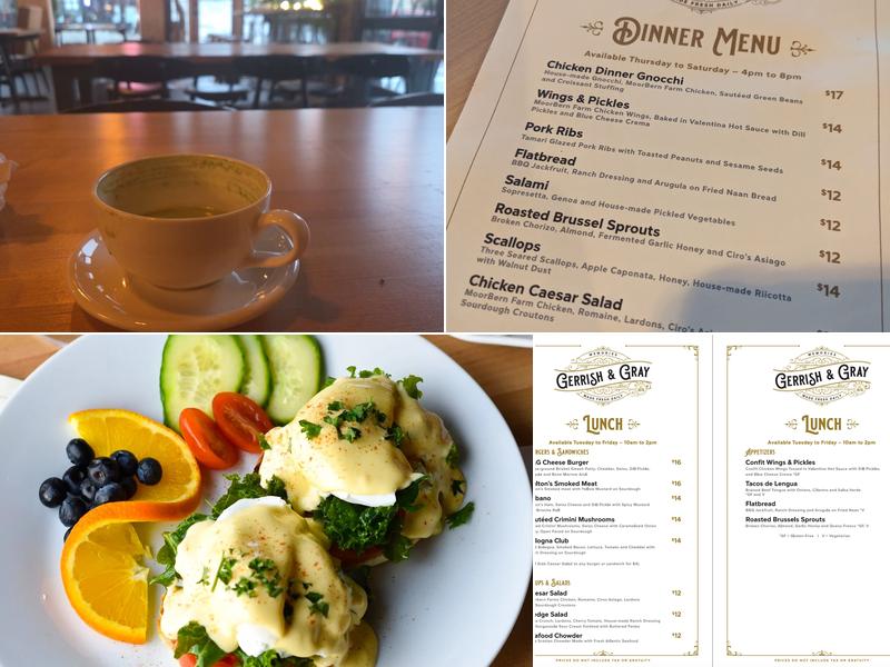 GERRISH & GRAY CAFE Menu