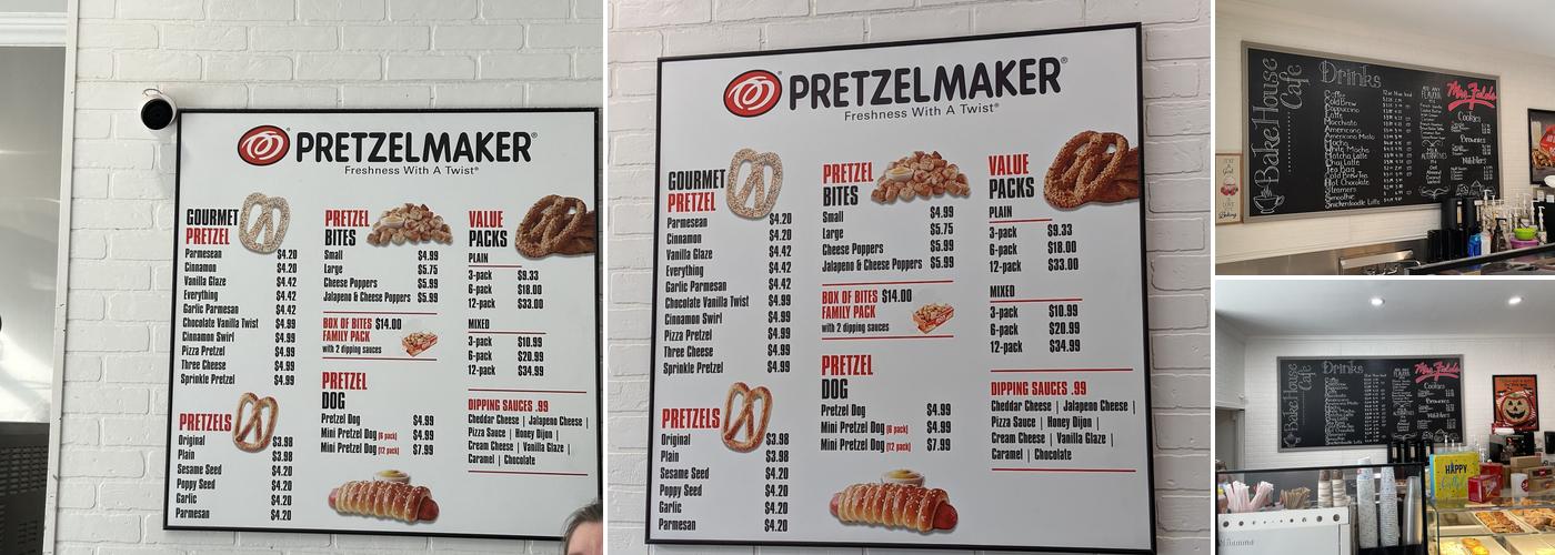 Mrs. Fields Bake House Cafe Menu