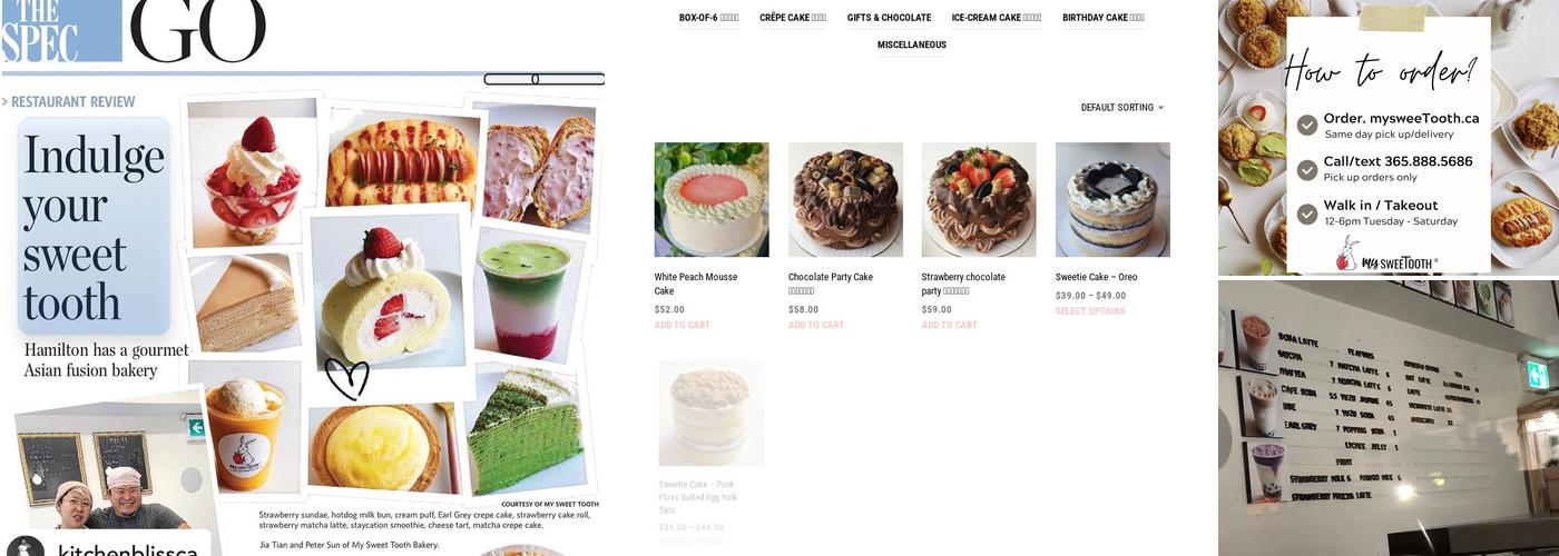 MySweeTooth Menu