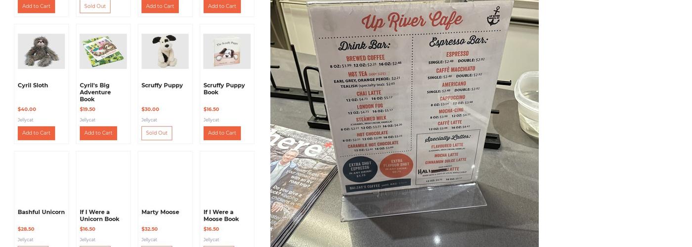 Up River Trading Co Menu